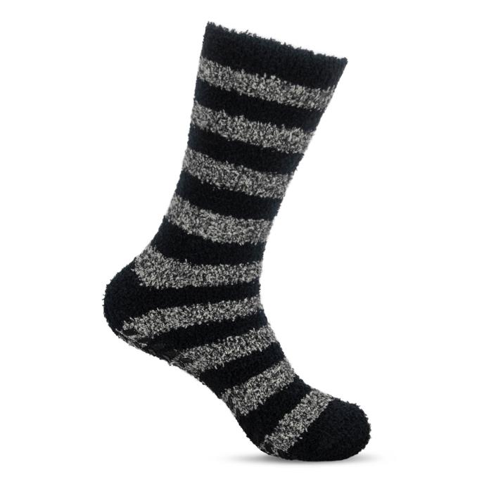 totes toasties® Mens Supersoft Twin Pack Slipper Socks Black / Grey Extra Image 3